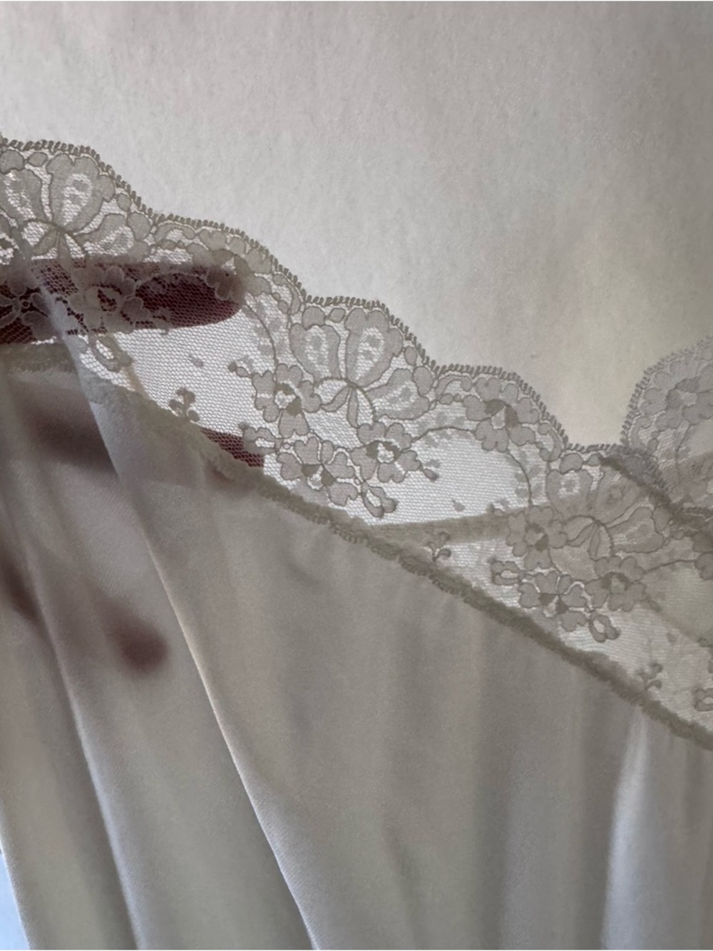 Vintage 70s Henson Kickernick White Lace Slip Dress Nightgown Bridal M - Picture 3 of 11